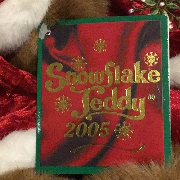 Set of 2 Christmas Plush Snowflake Teddy Bears Dan Dee 2005 Collector 22” - Picture 5 of 10